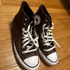 Brown Converse Leather High-Tops